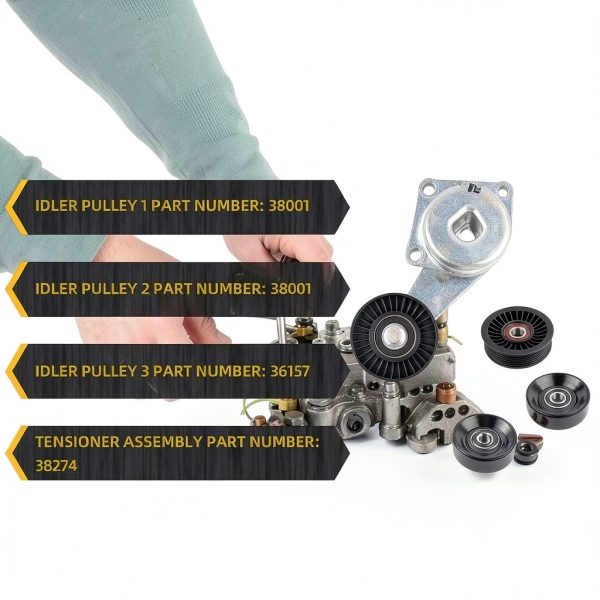 Dasbecan Serpentine Belt Drive Tensioner for Ford F150-3