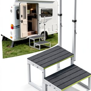 RV Steps Depsunny Aluminum Portable 2‑Step Stair-0