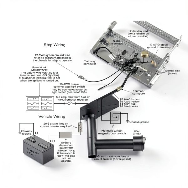 RV Step Motor Conversion Kit for Kwikee 22 23 28A 30 32 33-4
