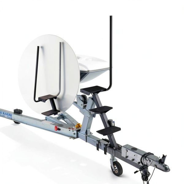 Boat Trailer Step OUTPRIZE 3-Step Black Alloy Steel Side Mount-4