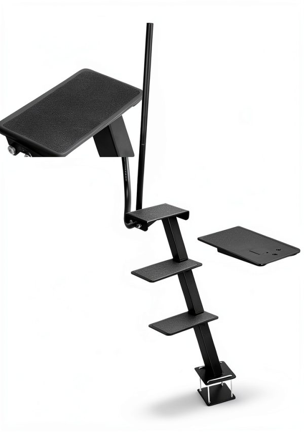 Boat Trailer Step OUTPRIZE 3-Step Black Alloy Steel Side Mount-3