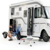 RV Step Stool Homeon Wheels Adjustable Folding Platform Gray SP-200-1