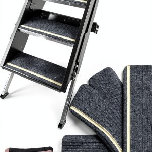 Flamesio RV Step Rug 24 x 7.5 Inch Non‑Slip Carpet 4 Pack-0