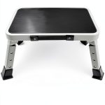 HYMIC Foldable Alloy Steel RV Step Stool Black 15.2 Inch-0
