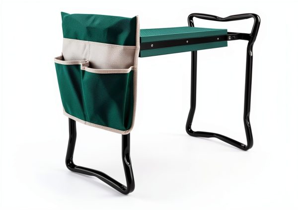 Garden Kneeler LeJoy Seat with Tool Bags and Claw Gloves Green-2