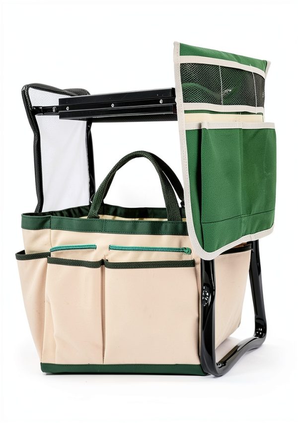 Garden Kneeler and Seat CNHZ FLOURISH Foldable Green Workseat-1