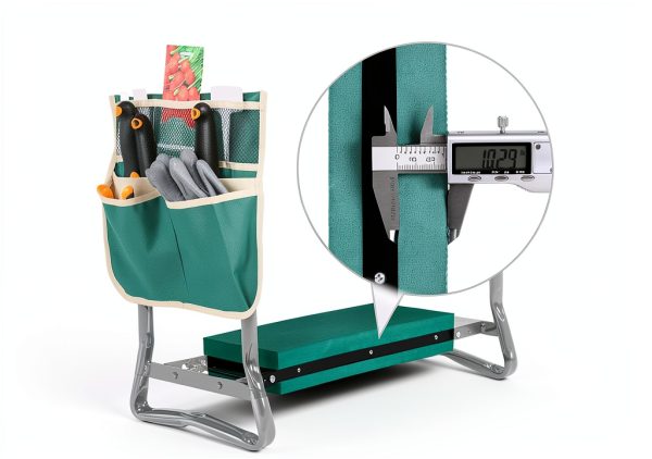 Garden Kneeler SONGMICS Seat with 2 Tool Bags Dark Green UGGK50L-5