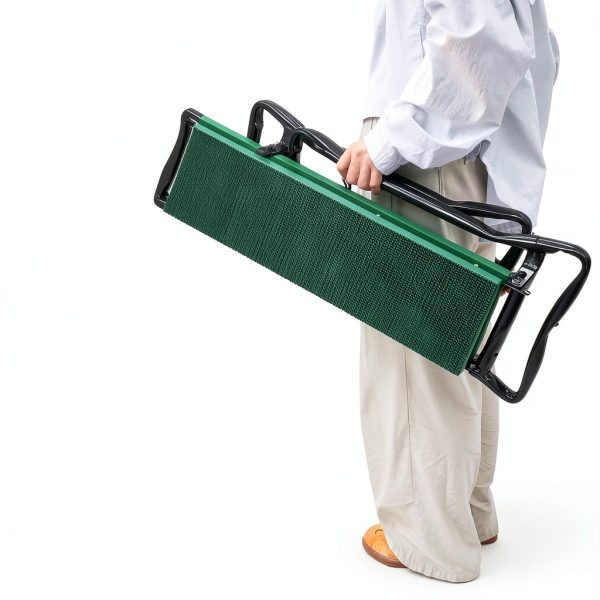 Garden Kneeler and Seat CNHZ FLOURISH Foldable Green Workseat-5