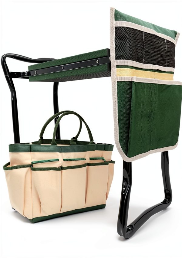 Garden Kneeler and Seat CNHZ FLOURISH Foldable Green Workseat-0