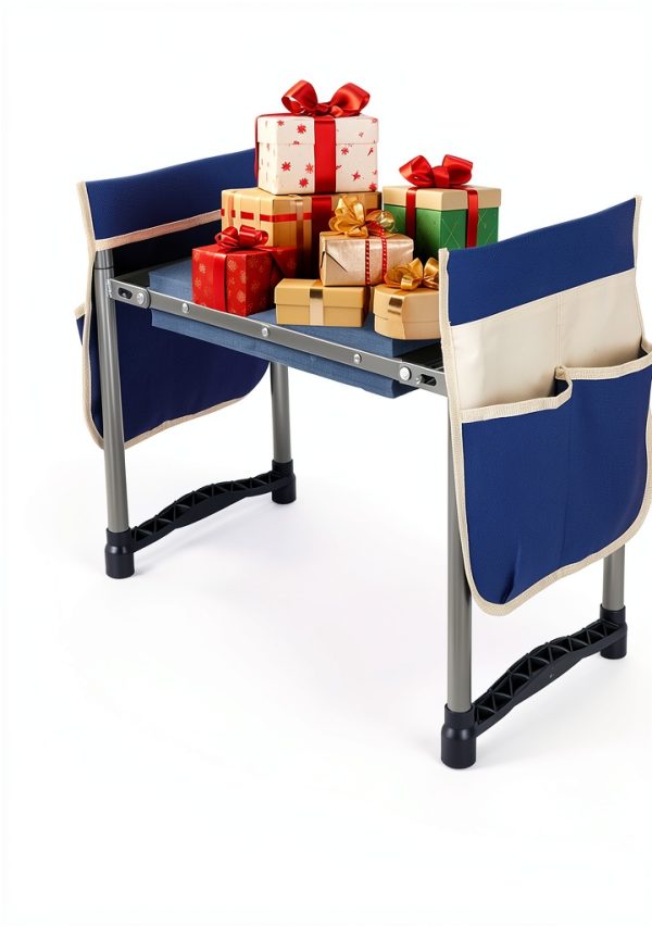 Luvenia Garden Kneeler Seat 2-in-1 Foldable Stool 10.8in Wide Blue-8