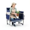 Luvenia Garden Kneeler Seat 2-in-1 Foldable Stool 10.8in Wide Blue-2