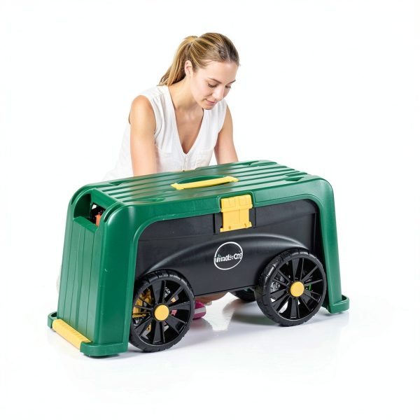 Miracle-Gro Garden Stool 4-in-1 Multi-Use with Seat and Storage Blue-4