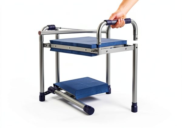 Luvenia Garden Kneeler Seat 2-in-1 Foldable Stool 10.8in Wide Blue-6