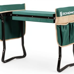 Garden Kneeler SONGMICS Seat with 2 Tool Bags Dark Green UGGK50L-0