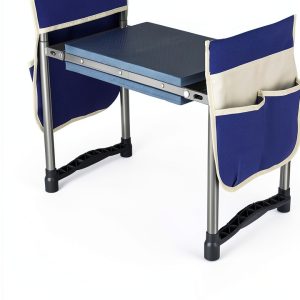 Luvenia Garden Kneeler Seat 2-in-1 Foldable Stool 10.8in Wide Blue-0