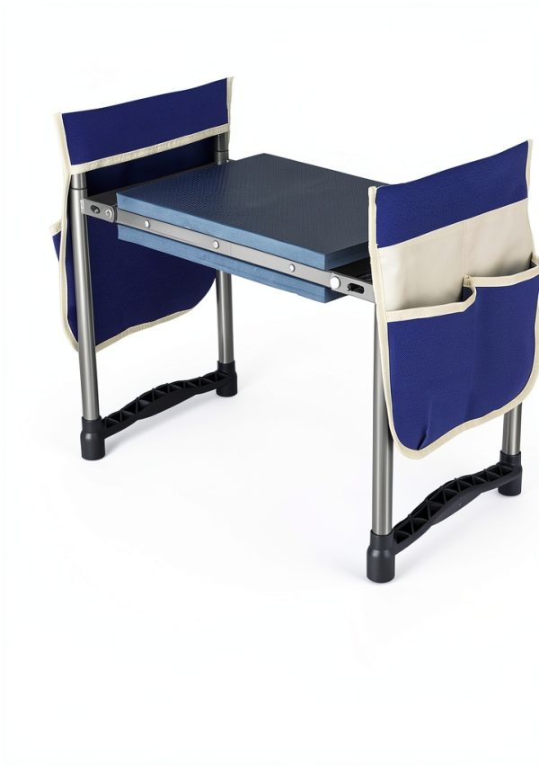 Luvenia Garden Kneeler Seat 2-in-1 Foldable Stool 10.8in Wide Blue-0
