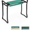 Garden Kneeler SONGMICS Seat with 2 Tool Bags Dark Green UGGK50L-2
