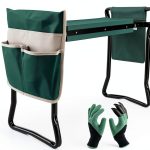 Garden Kneeler LeJoy Seat with Tool Bags and Claw Gloves Green-0