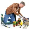 Garden Kneeler SONGMICS Seat with 2 Tool Bags Dark Green UGGK50L-1