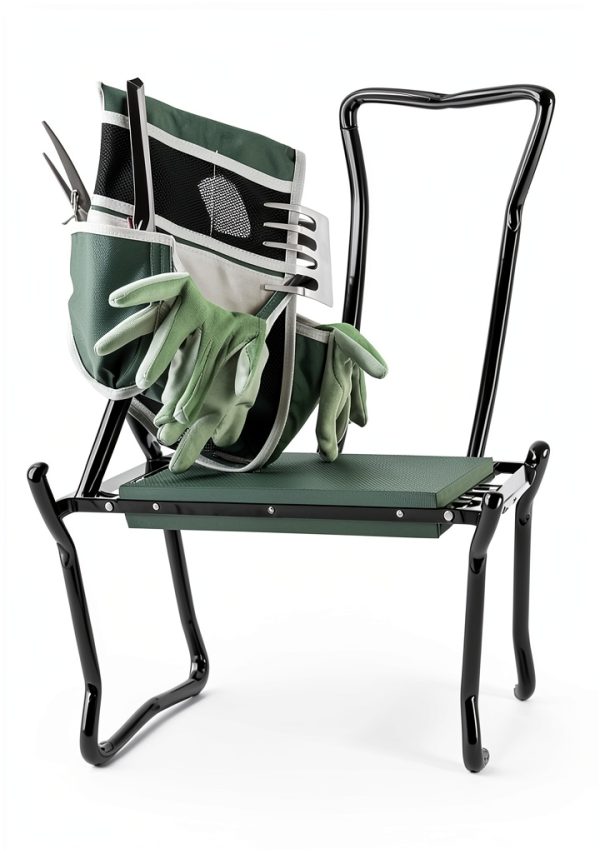 Garden Kneeler and Seat CNHZ FLOURISH Foldable Green Workseat-2
