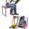 Colwelt Garden Kneeler Upgraded, Gardening Kneelers Stool with Rugged & Sturdy Steel Frame, Garden Seat and Kneeler Bench with Tool Pouch, EVA Foam Pad Protects Your Knees(Purple)-3