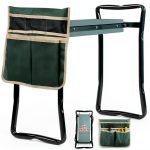 Garden Kneeler and Seat, Portable Foldable Gardening Kneeling Bench Stool with Tool Pouch and EVA Foam Kneeling Pad, Gardening Gifts for Women, Men, Gardeners, Seniors-0