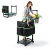 Bluesea Garden Kneeler and Seat - 2-in-1 Heavy Duty Garden Stool & Thick Kneeling Pad with Tool Pouch, Foldable Garden Bench for Planting, Weeding, Seniors, Women (350lbs Capacity)-4