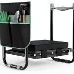 Garden Kneeler KeepTrim 2-in-1 Foldable Seat with Tool Pouch Black 21"-0
