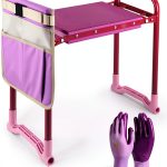 Colwelt Garden Kneeler Upgraded, Gardening Kneelers Stool with Rugged & Sturdy Steel Frame, Garden Seat and Kneeler Bench with Tool Pouch, EVA Foam Pad Protects Your Knees(Purple)-0