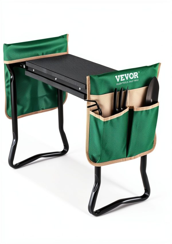 VEVOR Folding Garden Kneeler Seat with 8in EVA Pad Green Portable-6