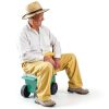 Rolling Garden Cart with Seat - Plastic Storage Bench by Pure Garden-4