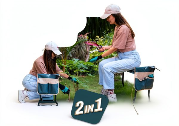 Garden Seat and Kneeler Courtyard Dew 6.1" Wide EVA Cushion Green-3
