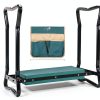 Garden Seat and Kneeler Courtyard Dew 6.1" Wide EVA Cushion Green-1