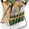 PICNIC TIME Folding Garden Kneeler Seat with Tool Set, Olive Green-7