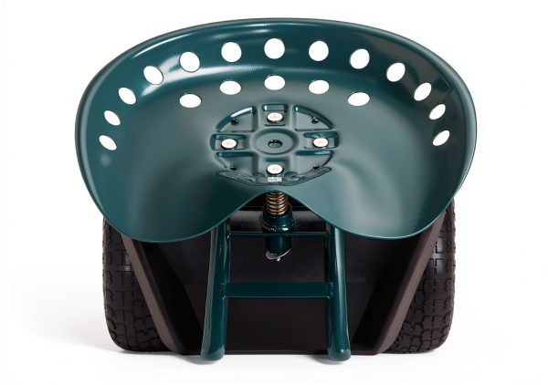 VEVOR Garden Cart Rolling Workseat with Wheels, Gardening Stool for Planting, 360 Degree Swivel Seat, Wagon Scooter with Steering Handle & Utility Tool Tray, Use for Patio, Yard, and Outdoors, Green-8