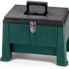 Step N Store 20 inch Green stool box Commercial Plastics-1