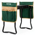 VEVOR Folding Garden Kneeler Seat with 8in EVA Pad Green Portable-0