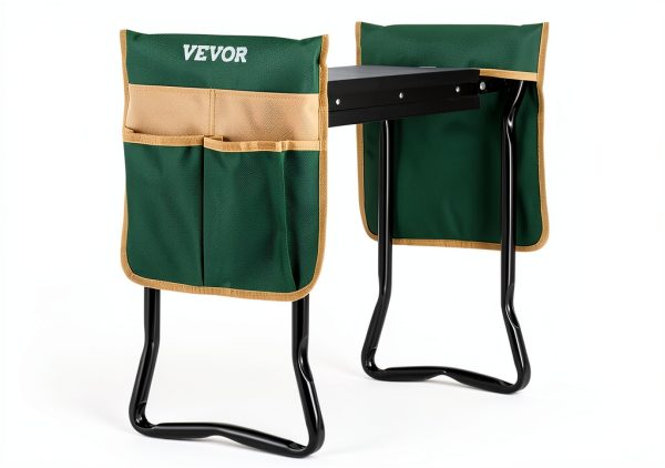 VEVOR Folding Garden Kneeler Seat with 8in EVA Pad Green Portable-0
