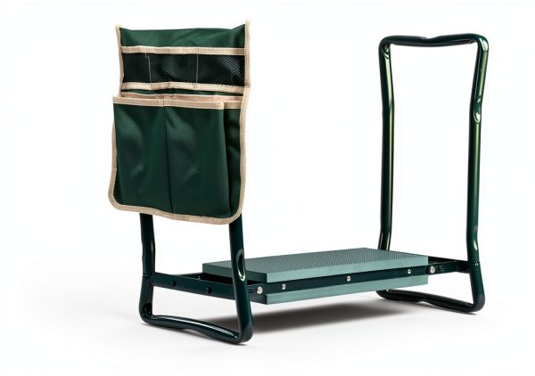 Garden Kneeler and Seat, Portable Foldable Gardening Kneeling Bench Stool with Tool Pouch and EVA Foam Kneeling Pad, Gardening Gifts for Women, Men, Gardeners, Seniors-4