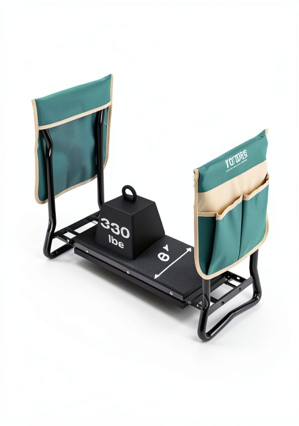 VEVOR Folding Garden Kneeler Seat with 8in EVA Pad Green Portable-5