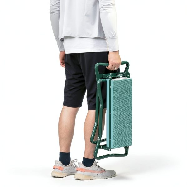 Garden Kneeler Seat Stool by HomGarden Foldable with Tool Pouch-9