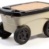 Garden Scooter Suncast 4-Wheel Workseat with Drink Holders Tan-3