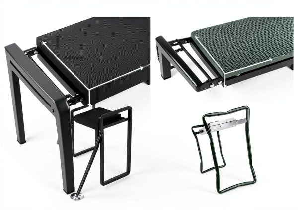 Onadak Heavy Duty Garden Kneeler Seat 400lb Stool with Tool Bag Black-1
