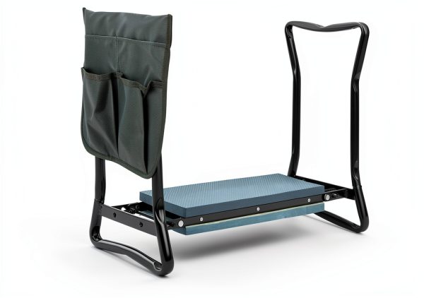 Garden Kneeler Seat Stool by HomGarden Foldable with Tool Pouch-2