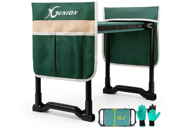 Garden Kneeler and Seat Gardening Stool Heavy Duty Garden Kneeling Bench with Handles Seat Bench Comes with Tool Pouch & Gloves Gardening Gifts for Seniors Women & Men (Green)-0