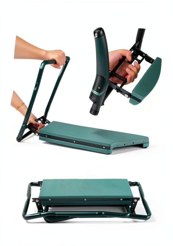 Garden Kneeler and Seat, Portable Foldable Gardening Kneeling Bench Stool with Tool Pouch and EVA Foam Kneeling Pad, Gardening Gifts for Women, Men, Gardeners, Seniors-3