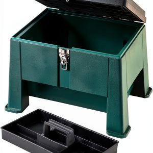 Step N Store 20 inch Green stool box Commercial Plastics-0
