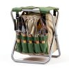 PICNIC TIME Folding Garden Kneeler Seat with Tool Set, Olive Green-1