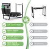 Garden Kneeler KeepTrim 2-in-1 Foldable Seat with Tool Pouch Black 21"-3