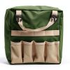 Pure Garden Folding Stool with Tool Bag and 5 Tools Tan Green Silver-10
